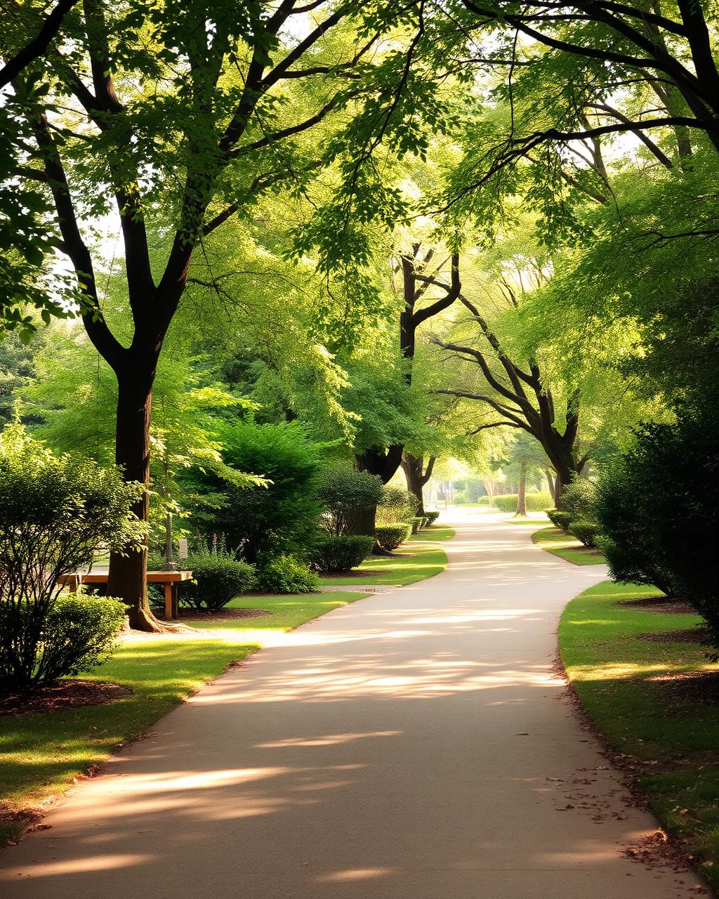 A quiet path in soft light